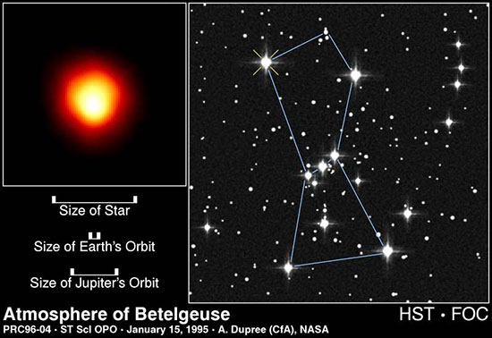 ستاره ابط‌الجوزا یا آلفای شکارچی(Betelgeuse)