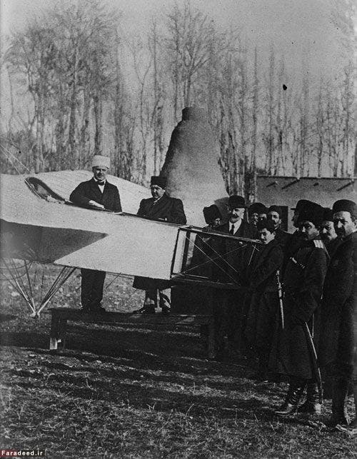 احمدشاه و اولین هواپیما در ایران